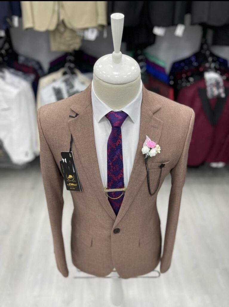 Brown textured blazer