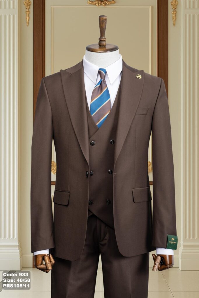 Coffee Brown 3-Piece Suit
