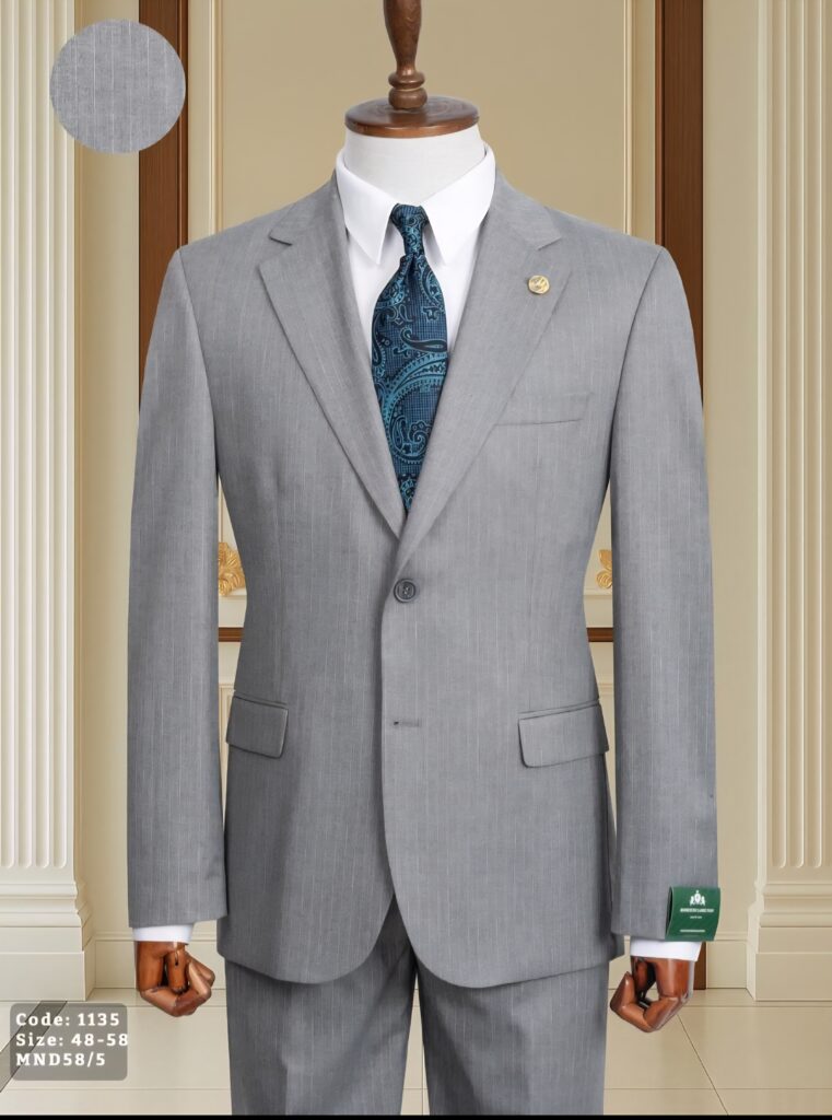 Light Grey Pinstripe Suit