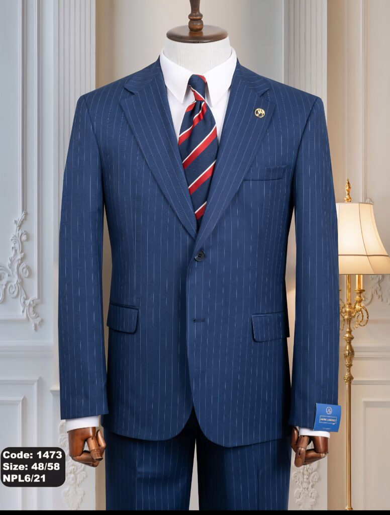 Navy Pinstripe Suit