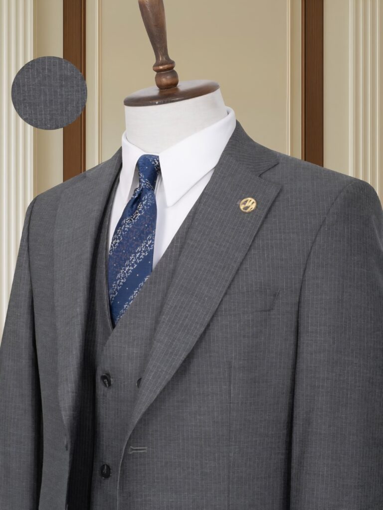 charcoal pinstripe suit
