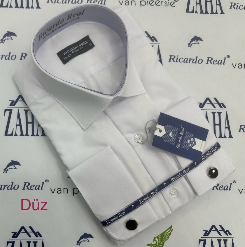 White shirt double cuffs