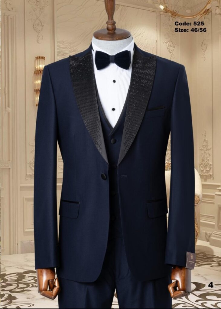 Navy Blue Three-Piece Tuxedo