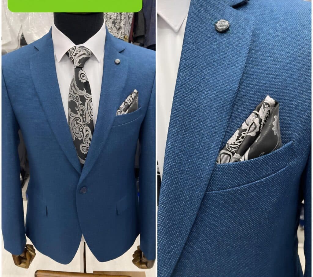 Cerulean Textured Executive Blazer