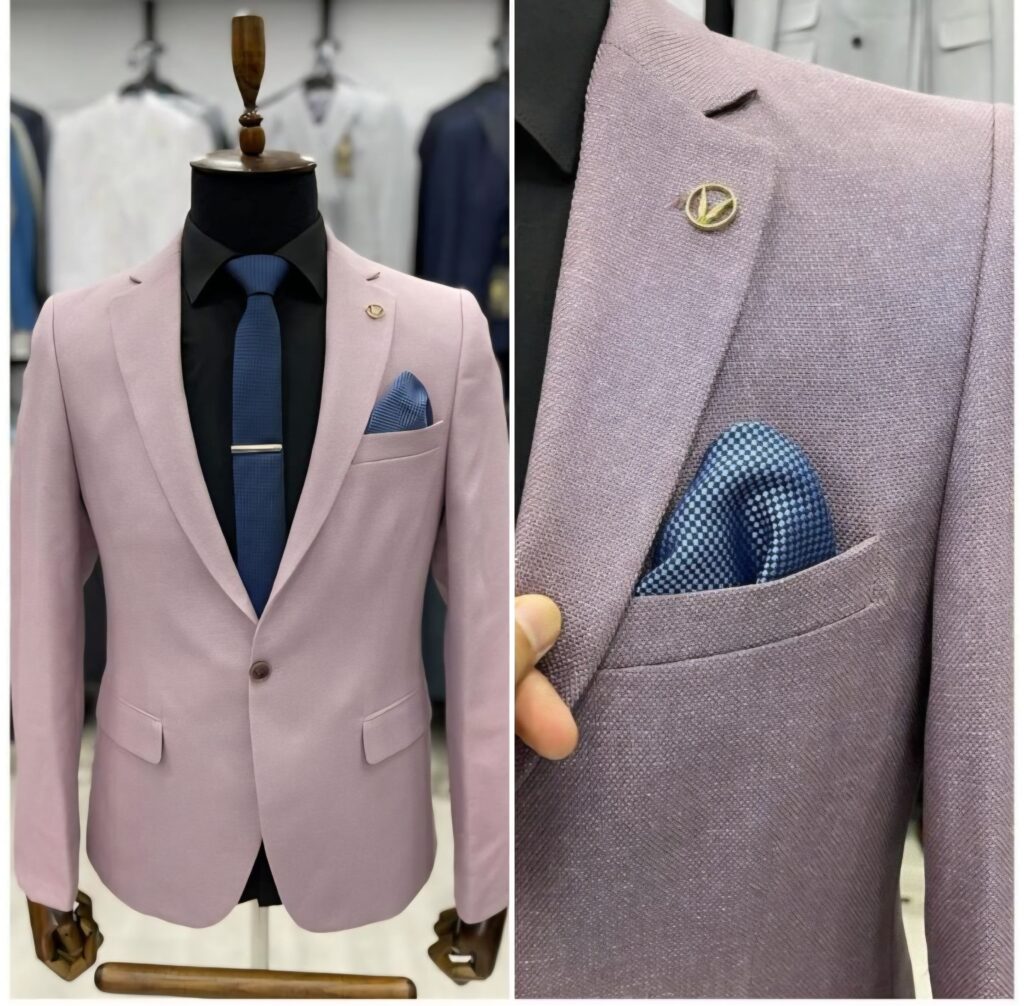 Dusty Rose Textured Executive Blazer