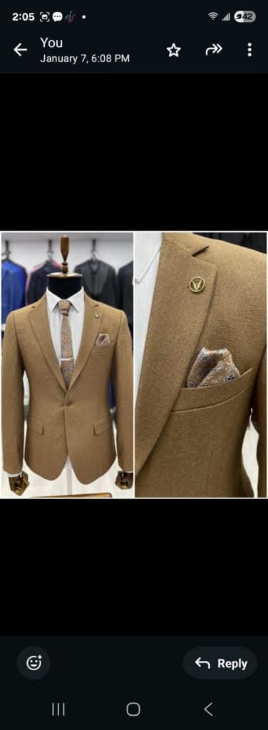 Honey gold textured blazer