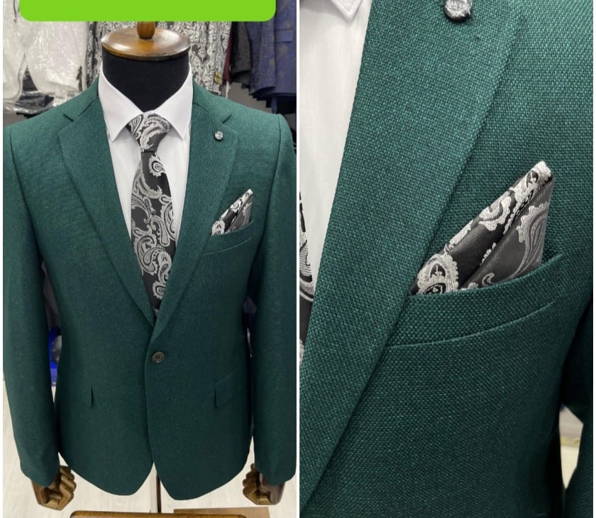 Emerald textured executive blazer