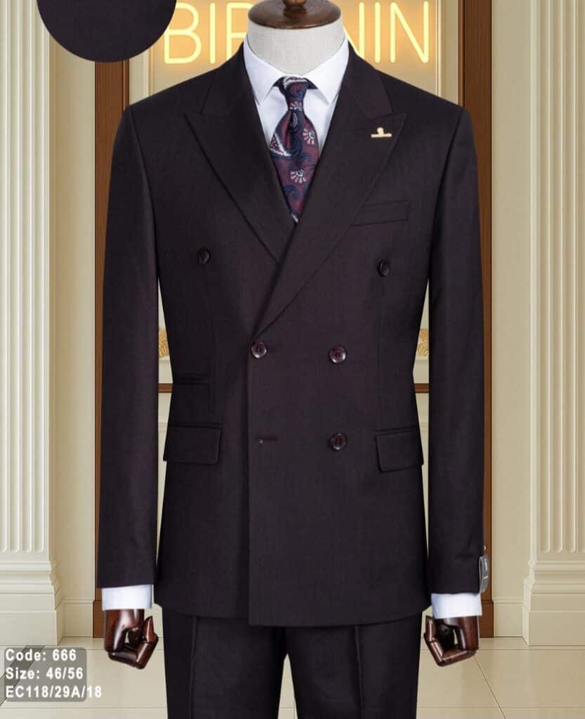 Deep Burgundy Double-Breasted Suit