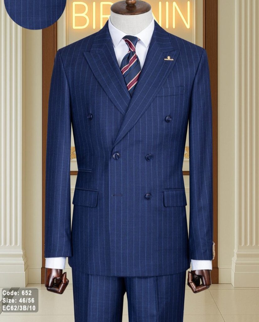 Pinstripe Double-Breasted Suit