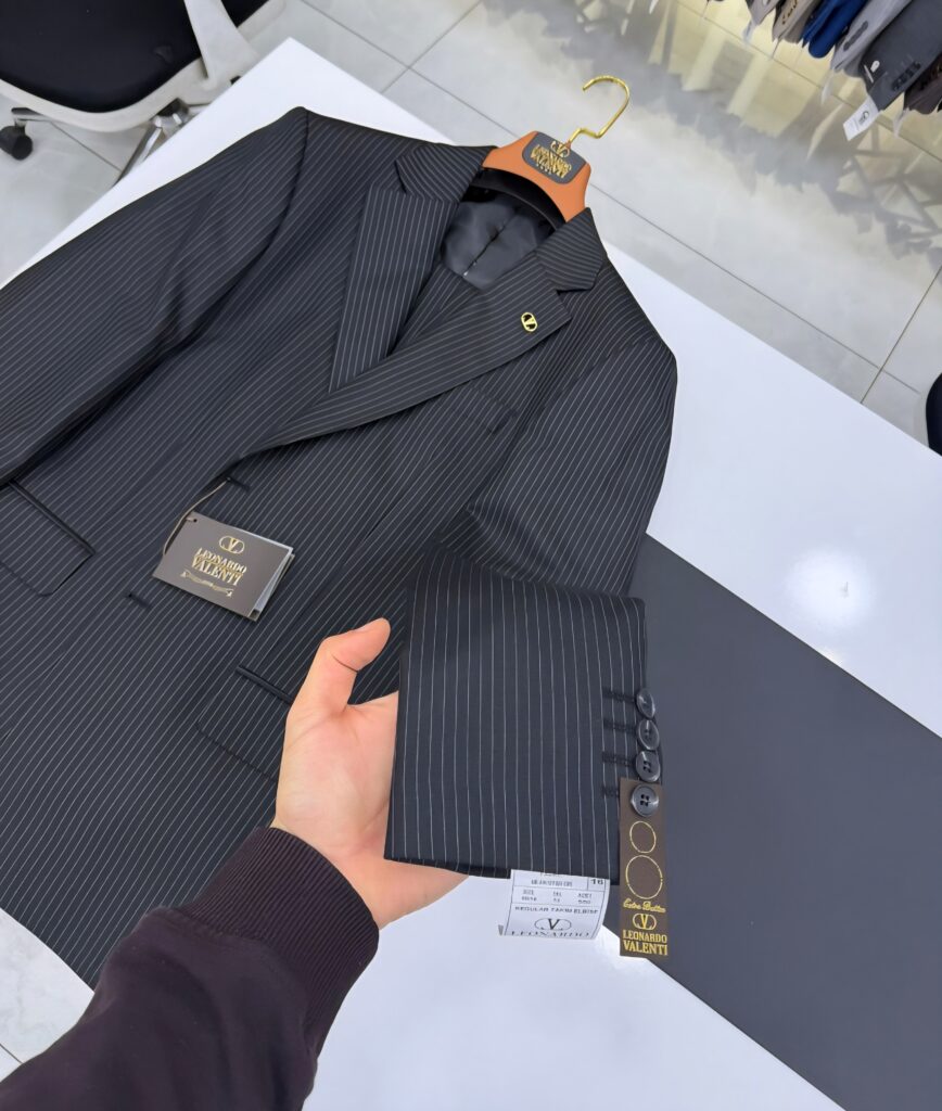 Black Pinstripe 2-Piece Suit