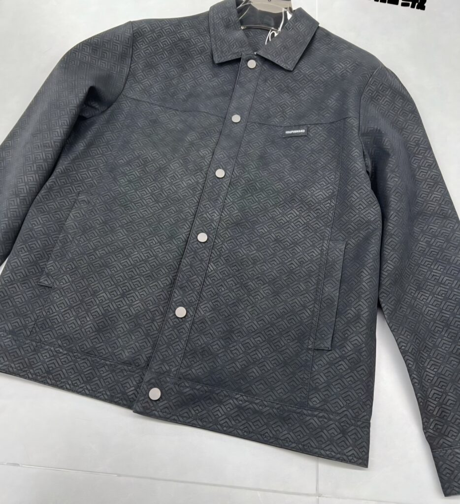 men's black faux-suede jacket