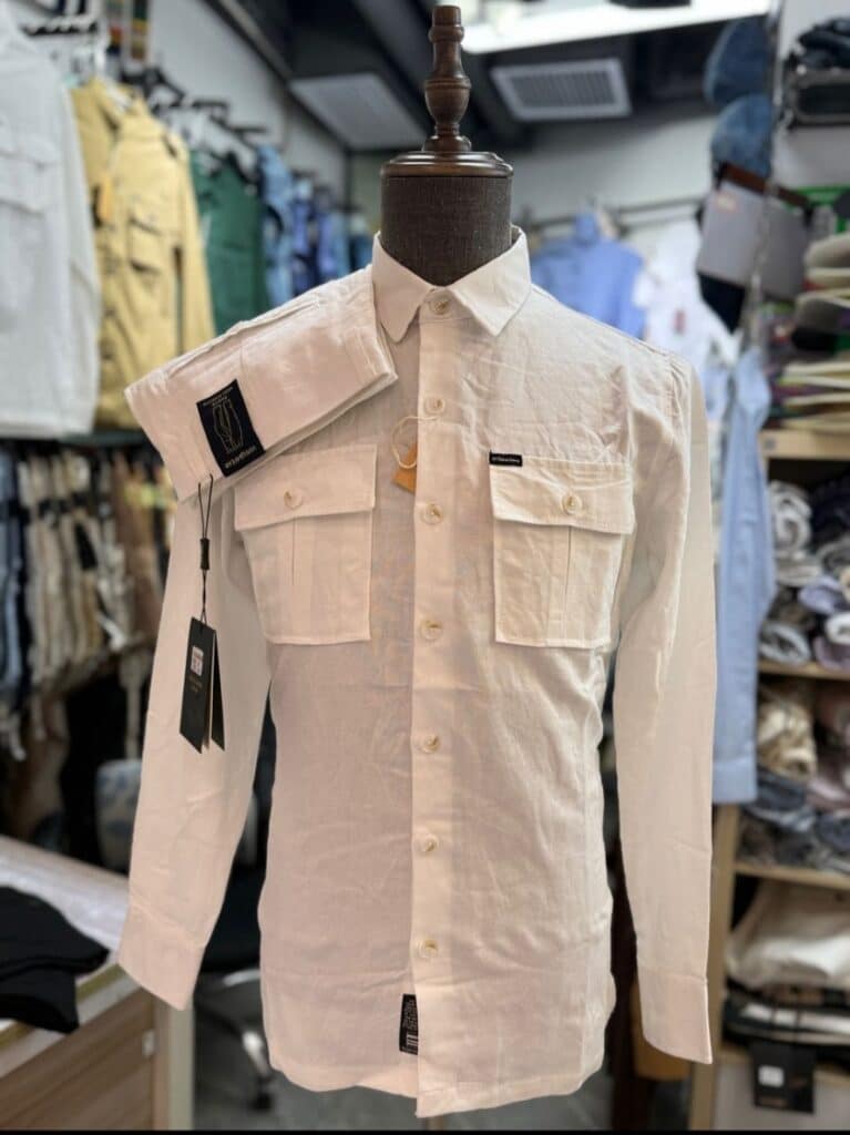 Men's White 2-Piece Linen