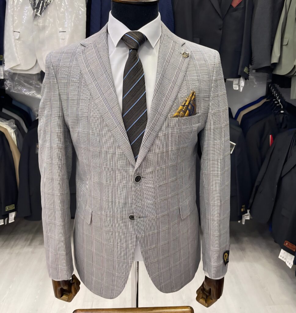 Light Grey Single Breasted Blazer