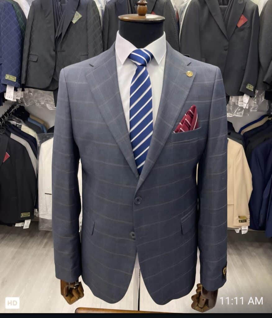Checked Single-Breasted Blazer